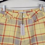 We Wore What Yellow Plaid Shorts NWT Size 26 Plaid High Waist Shorts Photo 2