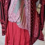 Altar'd State Dresden Fit and Flare Red Dress Photo 7