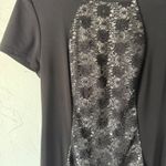 Dressbarn Y2k Black Lace Sequin Sheath Short Sleeve Dress Grunge Goth Party Size 6 Photo 1