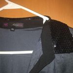Heart soul Grey sequin collar silky top Photo 5