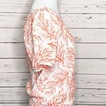 Michael Kors Beach Casual Coral Reef Off Shoulder Top Small White & Red Photo 5