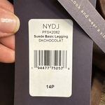 NYDJ  Faux Suede Basic Legging Size 14P Dark Chocolate Brown Stretch Slimming NEW Photo 2