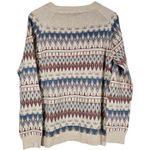 Fate Women's Grandpacore Neutral Colors Aztec Patterend Crewneck Sweater XL NIB‎ Tan Photo 1