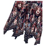 Bila Skirt Womens Medium Blue Boho Handkerchief Hem Paisley Midii Festival Gypsy Photo 8