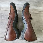 Merrell Plaza Glide Wedges Shoes 8 Saddle Brown Leather Driving Loafers Slip On Photo 8