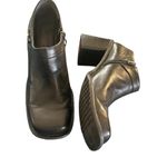 Harley~Davidson Moto Square Toe Bootie Sz 9 Side Zip Leather Black 3” Heel Biker Photo 7