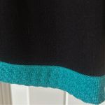 Misook  Exclusively Black Teal trim Open Long Sleeve Cardigan Sz Large Photo 2
