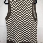 Chico's Chevron Nadja Taupe & White Sweater Vest by Chico’s Size 2 (US 12/L) Photo 8