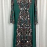 Soft Surroundings Milana Green Paisley Print Knit Midi Dress Sz.S Photo 7