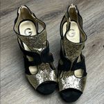 Guess Black and Gold Sparkle 5.25” Heels Size 8.5 Photo 6