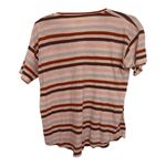 Madewell  Striped Fitted Crewneck T-Shirt – Pink & Rust – Women’s Small Photo 3