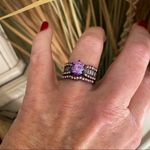 Amethyst IP Dark Brown Coffee Stainless Steel Ring with AAA Grade CZ in Photo 4