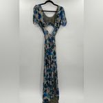Maaji  Thea Maxi Dress in Blue Floral Multicolor Photo 1