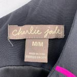 Charlie Jade  black silk peplum sleeveless dress M Photo 6