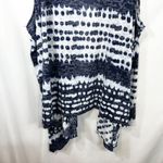 Catherines  Plus Size 34/36 Shrug 5X Navy Blue White Tie Dye Open Waterfall 1794 Photo 5