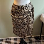 Hugo Boss  Vedina Faux Wrap Satin Animal Print Midi Skirt, Size 12, MSRP $248 Photo 3