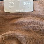 Chico's NWT CHICO’S Faux-Suede Worn Luggage Slim Pants Photo 5
