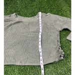 Anthropologie  Moon & Madison Side Tie Cropped Sweater  Cotton blend Olive S Photo 2