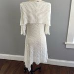 Mesh‎ Lace dress Size Large Assymetric hemline White Photo 2