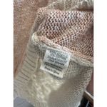 Fifty Street Colorblock Sweater Pink Teal Cream Knit Pocket Size L Photo 4