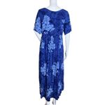 Touch of Hawaii Dress Womens Small Blue Floral Tropical Hibiscus Vacation Cruise Photo 2