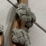 Sincerely Jules  Women Silver Sparkle Rhinestone Slides Size 9. Photo 2
