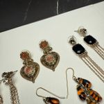 Dangle Drop Pierced Earrings Bead Enamel Rhinestone Mixed Variety Lot Of 4 Photo 6