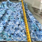 Carmen Marc Valvo Luxe by  blue roses fit and flare dress  with pockets size 16P Photo 9