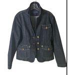 Baccini  Size XL Womens Dark Wash Denim Jacket Machine Washable Photo 5