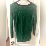 BCBGMAXAZRIA Navy and Green Crewneck Sweater Photo 1