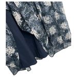 Joie  Dress Womens L Thelen Baltic Swing Trapeze Chiffon High Neck Lined Blue Photo 7