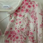 Emily Wonder Long Sleeve Floral Pink and White Romper with Self Photo 4