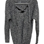 Aerie  Knit Oversized Sweater Gray Cross Lace Up Neckline Size Small Cotton Blend Photo 0