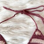 Princess Polly Somedays Lovin Red Pink Striped Crochet Bikini Top Photo 7