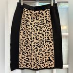 Neiman Marcus  Designer Knit Pull On Sweater Leopard  Print Pencil Skirt Size XL Photo 7