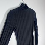 Reformation  Sz XS Libra Ribbed Knit Dress Long Sleeve Black Photo 6
