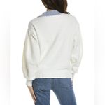 Tanya Taylor  Avika Sweater Open Collar Polo Color Block Cozy Pullover Sweater Photo 1