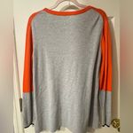 Crown & Ivy  Orange and Gray Sweater with Fox Motif Photo 2