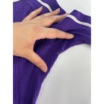 Milly  Sweater Womens P XX Small Purple Racer Stripe Turtleneck Ribbed‎ Knit Photo 9