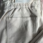 American Eagle cream and tan corduroy barrel leg pants with stretch waistband Photo 2