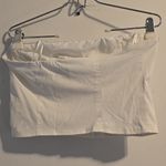 Elegant White Strapless Eyelet Crop Top Size undefined Photo 6