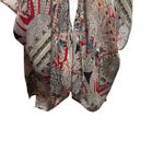 Cato Kimono Cardigan S Cream Multicolor Abstract Crochet Back Open Front Boho Photo 5