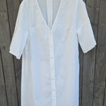 Madewell Elegant White Button-Down Dress Photo 0