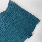 Lands' End Scarf NWT Teal NWT Wool Blend Winter Cable Knit Stripe Preppy Prep Photo 4
