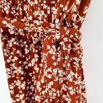Kaileigh Kalieigh Maternity Ora Knit Crop Jumpsuit in Burnt Orange Floral 1X Sleeveless Photo 5