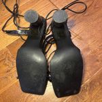 Pretty Little Thing Black Croc Strappy Heels Photo 1