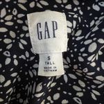 Gap  Dress‎ Womens Small Tall Blouson Black Blue Ditzy Floral Bohemian Peasant Photo 6