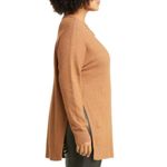 Open Edit Sweater Women's Size Large Brown Asymmetric Side Slit Hem Tunic NWT Photo 11