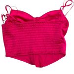 Sincerely Jules Fuchsia Satin Bustier corset tank small BarbieCore vampire‎ Pink Photo 1