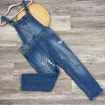 Paige  distressed zip front overalls‎ Photo 0